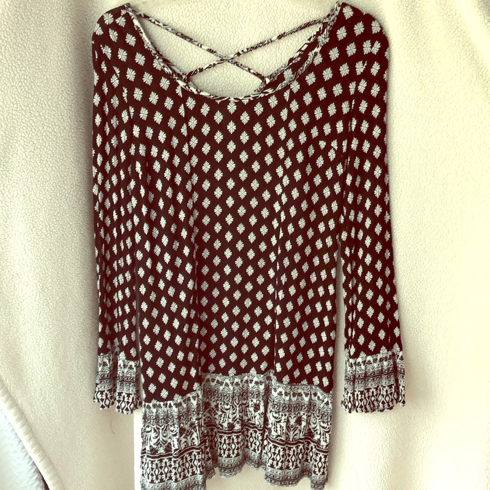 Tunic-Length Drop-Waist Boho Dress with Pockets!